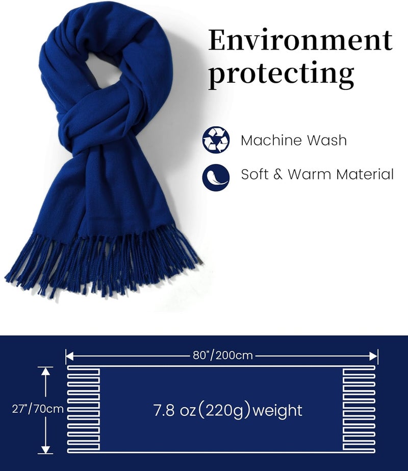 Ymomode Store Scarfs for Women Pashmina Shawls and Wraps for Evening Dress Bridesmaid Wedding Bridal Winter Warm Long Large Scarves - Image 2